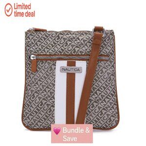 Lightweight Jacquard Crossbody Bag with Multiple Pockets for Daily Use